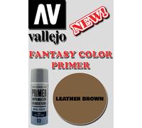 VALLEJO FANTASY COLOR PRIMER LEATHER BROWN 28014 COLORI VALLEJO