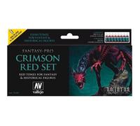 Vallejo Fantasy Pro Crimson Red - Set da 8 Colori