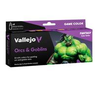 Vallejo Game Color - Orcs & Goblins - Set di Colori Acrilici, 8 x 17 ml, Multicolore