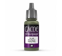 Vallejo Game Extra Opaque - Vernice acrilica opaca, 17 ml, Grigio (Heavy Grey)