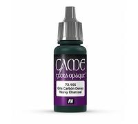 Vallejo Game Extra Opaque - Vernice acrilica opaca, 17 ml, Verde (Heavy Charcoal)