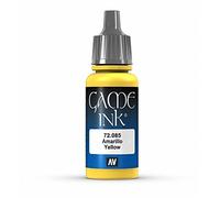 Vallejo Game Ink - Vernice Acrilica a Base d'Acqua, 17 ml, Giallo (Inky Yellow)