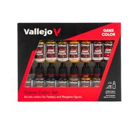 Vallejo - Kit pittura per pelle e metallo, 16 pz.