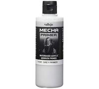 Vallejo Mecha Color Primer Acrilico Grigio per Aerografo, Alta Resistenza e Durabilità, Ideale per Modellismo e Pittura Dettagliata