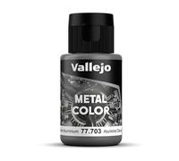 Acrylicos Vallejo Metal Color - Vernice Semi Opaca in Alluminio, 32 ml, Grigio Scuro (Duraluminium)