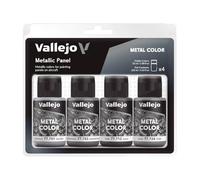 Vallejo- Metal Color Set di Montaggio per Modellini, Multicolore, 32 ml (Confezione da 4), 077601