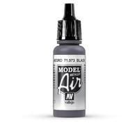 Vallejo Model Air-Colore Acrilico, Nero (Metallic Black), 17 ml