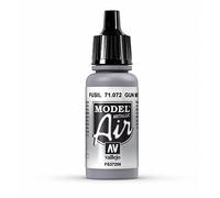 Vallejo Model Air-Colore Acrilico, Grigio (Metallic Gun), 17 ml