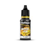 Vallejo Pintura Acrilica Model Air 18 ml, Nero Opaco, Ideale per Aerografo, Modellismo e Figurine, Alta Qualità e Facilità di Applicazione