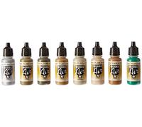 Vallejo Model Air InterActive - Set di Colori da Modellismo, 8 Pezzi, Verde