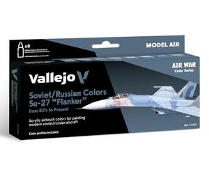 Vallejo Model Air Set 71602 Soviet/Russian colors Su-27 "Flanker" from 80's to present (8)