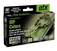 Vallejo Model Air - Set di Colori Acrilici per Aerografo, Multicolore (IDF Army Colors)