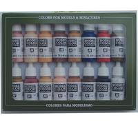 Vallejo Model Color 16 color Set 70125 Face & Skin Tones (16)