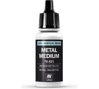 Createx Vallejo Vernice acrilica Model Color Tubetto da 17 ml Bianco (Metallo Medio)