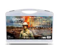 Vallejo Model Color Military Case 70253, valigetta con 80 flaconi da 18 ml di colore acrilico per modellismo militare: verdi, marroni, grigi, blu e metallizzati per uniformi e mimetiche