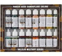 Vallejo Model Color Panzer Aces Mimetico - Set Pittura Acrilica, 16 x 17 ml, Colori Asortiti