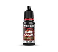 Vallejo Game Color Wash - Vernice Acrilica Trasparente ad Asciugatura Rapida, 17 ml, Nero (Black Wash)