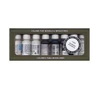 Vallejo Model Color - Set Pittura Acrilica Ausiliario, 8 x 17 ml, Multicolore