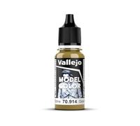 Vallejo Model Color Verde Ocra 18 ml, Pittura Acrilica Autonivelante per Modellismo e Figure, Finitura Opaca, Sistema BSL