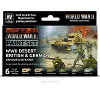 Vallejo Model Color WWII 70208 Desert British & German Armour & Infantry (6)