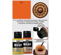 Acrylicos Vallejo- Model Wash Colore Acrilico, Rosso (Rust), 35 ml (Confezione da 1), 76506
