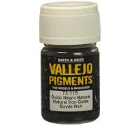 Vallejo Modeling Effects Pigmenti - Pigmento per l'utilizzo con modelli in plastica, 30 ml, Nero (Natural Iron Oxide)