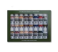Vallejo - Modello Colore Viso & Toni Pelle Set | 16 Bottiglie x 17 ml (0,57 FL.oz.)