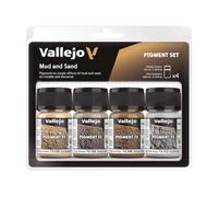 Acrylicos Vallejo Pigments - Pigment-Set Schlamm und Sand, Marrone