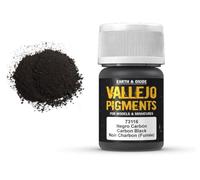 Vallejo Pigments - Pigmento per l'utilizzo con modelli in plastica, 30 ml, Grigio (Carbon Smoke)