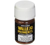 Vallejo Pigments - Pigmento per l'utilizzo con modelli in plastica, 30 ml, Marrone (Siena Bruciata)