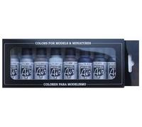 Vallejo colori acrilici metallizzati modello Air Paint set di 8 flaconi di color