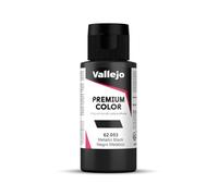 Vallejo 62053 - Colore Acrilico Per Aerografia, Nero (Metallic Black), 60 ml, 1 Pezzo