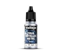Vallejo Pintura True Metallic Metal 121-18ML Argento Sterling, Effetto Metallico, Alto Potere Coprente, Finitura Liscia e Omogenea, Ideale per Pennello, Miscelabile per Nuovi Toni.