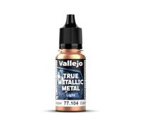 Vallejo Pintura True Metallic Metal Rame Antico 18 ml, Finitura Brillante per Mischiare e Degradare, Ideale per Pincel, Formula di Alta Qualità, Perfetta per Modellismo e Hobby.