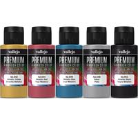 Vallejo PREMIUM AIRBRUSH Acrylic Acrilico METALLIC SET 62103 60ml. 5 pcs.