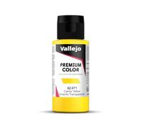 Vallejo Premium Airbrush Color - Flacone di vernice, Giallo (Candy Yellow), 60 ml