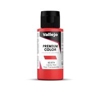 Vallejo : Premium Airbrush Paint : 60ml : Candy Red Transparent
