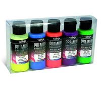 Vallejo PREMIUM AIRBRUSH Acrylic Acrilico FLUORESCENT SET 62102 60ml. 5 pcs.