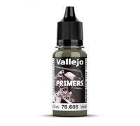 Vallejo- Surface Primer poliuretanico da 17 ml, Colore Verde (US Olive Drab), 70608
