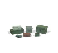 Vallejo Scatole di Metallo 1:35 Accessori per Diorami in Resina, 7 Pezzi, Multicolore, Medio, 705223