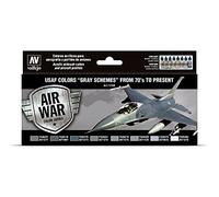Acrylicos Vallejo Model Air - Set di Colori Acrilici per Aerografo, Grigio