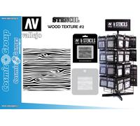 VALLEJO STENCIL STTX007 WOOD TEXTURE 2 ACCESSORI PER MODELLISMO VALLEJO