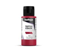 Vallejo : Textile Paint : 60ml : Metallic Red