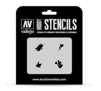 Vallejo traslucido flessibile lavabile stencil di alta qualità effetti texture