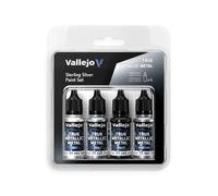 Vallejo True Metallic Metal 8 Differenti Set (GP 1ltr=250€)
