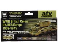 Vallejo VAL71614 - Set aria per modellini AV della Seconda Guerra Mondiale, colori britannici 1939-1945, vari