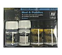 Vallejo Val73189 - Set di 4 colori per modellare, pigmenti fanghi e pozzanghere, 4 x 35 ml, 35 ml (confezione da 4)