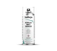 Vallejo Vernice Acrilica Spray 400 Ml, Varnish Matt per Protezione Duratura e Flessibile, Trasparente per Pitture Acriliche e Oli, Finish Aerosol