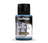 Vallejo Wash Acrilico Color Grigio Azulado 35 Ml, Lavaggio a Base d'Acqua per Effetti di Ombre e Luci su Figure e Maquettes, Finitura Opaca