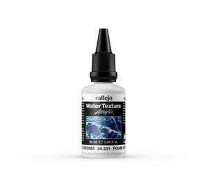 Vallejo Water Texture Schiuma Acrilica Effetti Acqua Extra Opaca e Neve 32mL